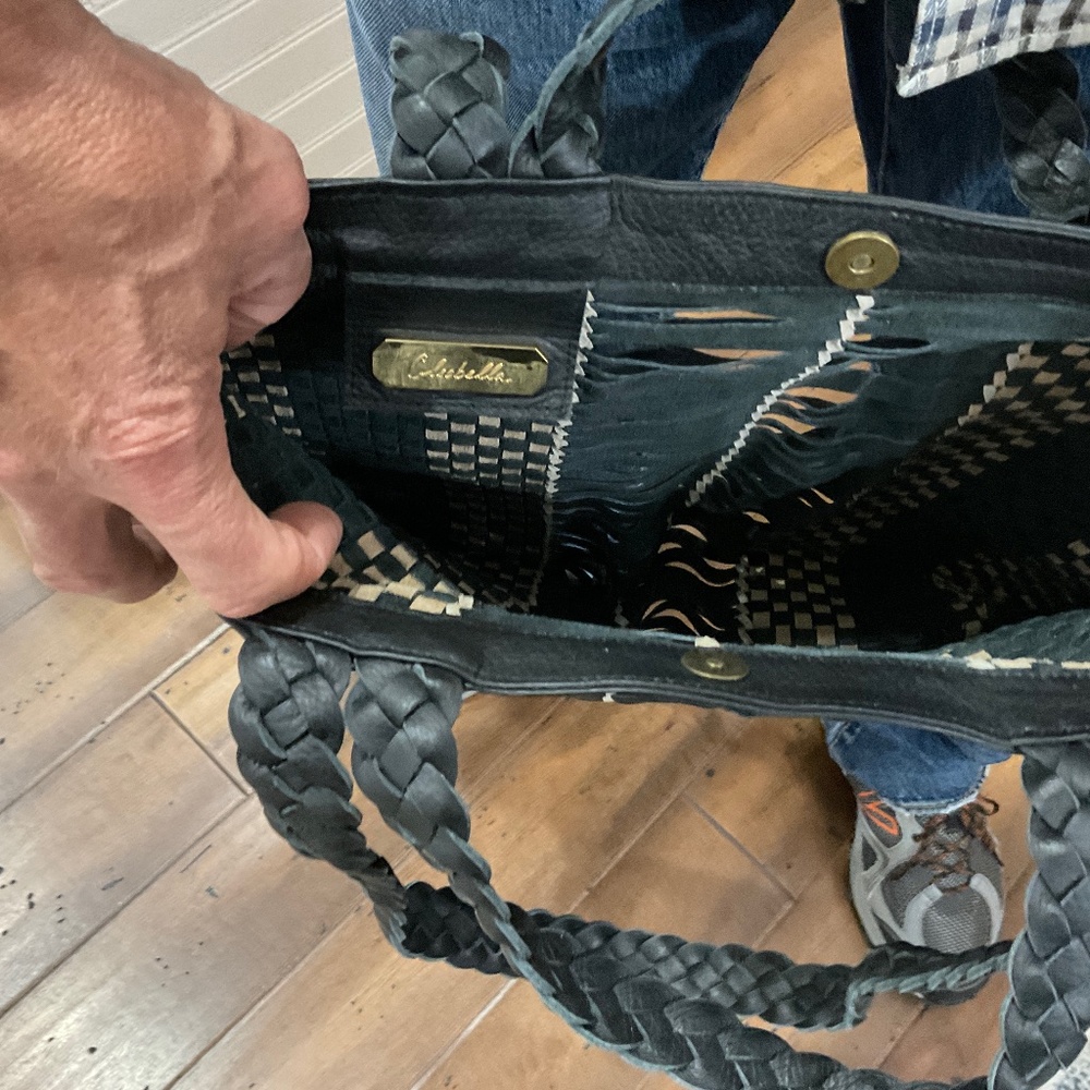 CLEOBELLA LEATHER WOVEN BAG NWT/ONE OF A KIND …. - Picture 4 of 4